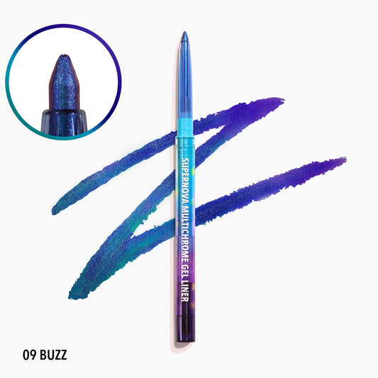 Moira Supernova Buzz front packaging showing shade and compact design for travel
