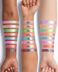 Moira Supernova eyeliner applied on model eye showcasing color-shift and long-wear benefit