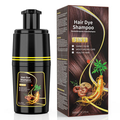 Mokasakiso front packaging showing dark brown shampoo benefits