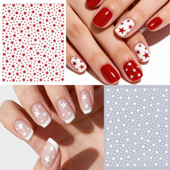 Mokesova completed red white blue manicure showcasing festive finished look