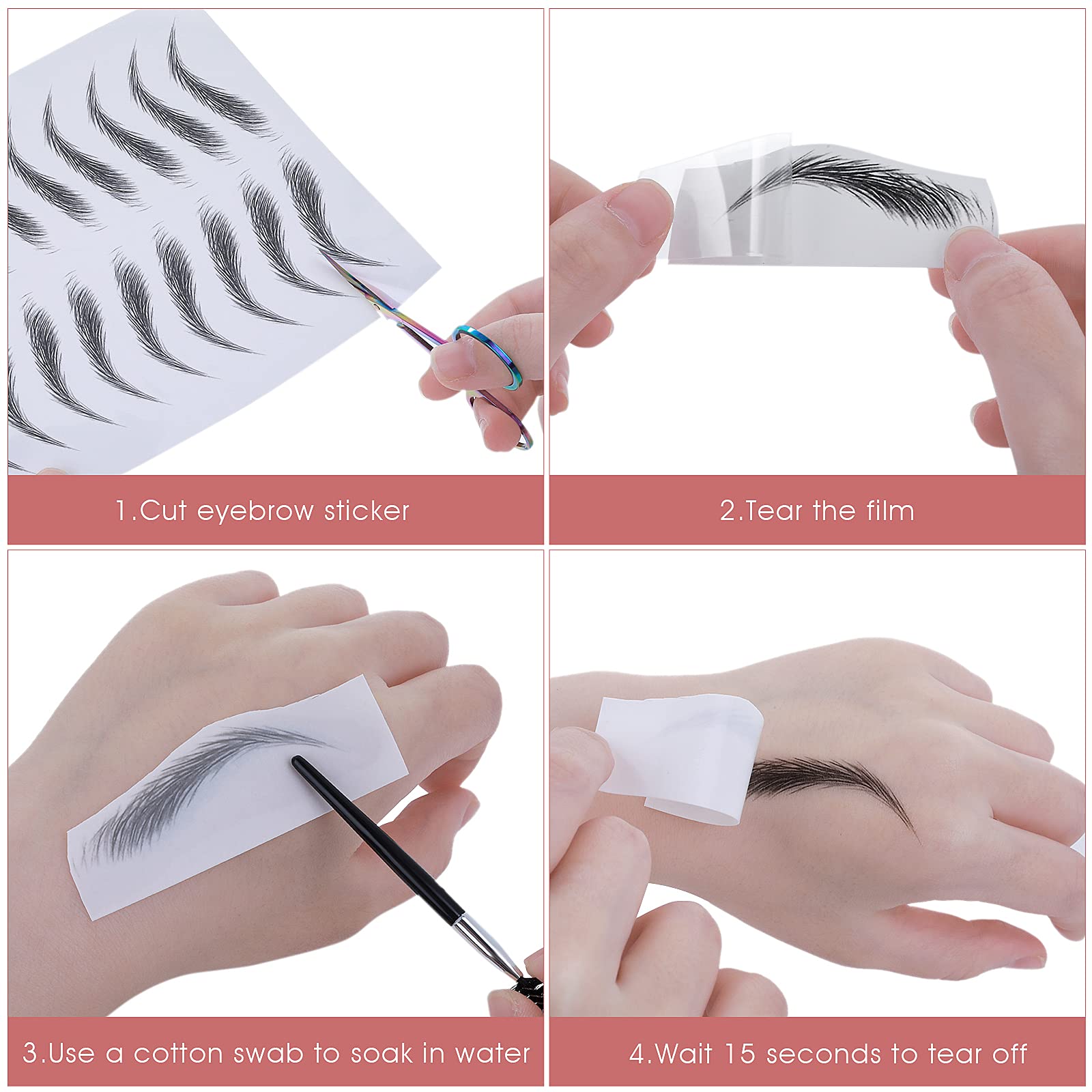 Molain peeled transfer revealing natural-looking brows for polished appearance