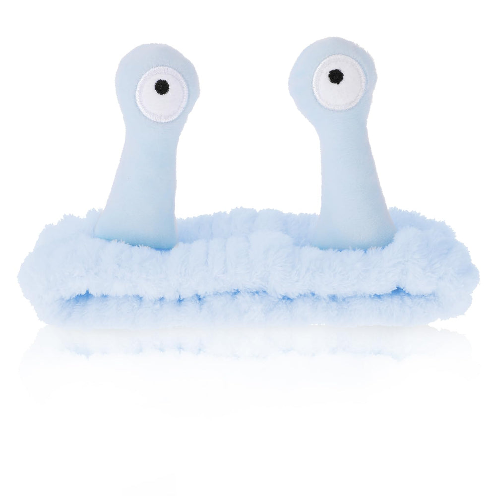 Molain blue headband front view showing cute design and secure hold