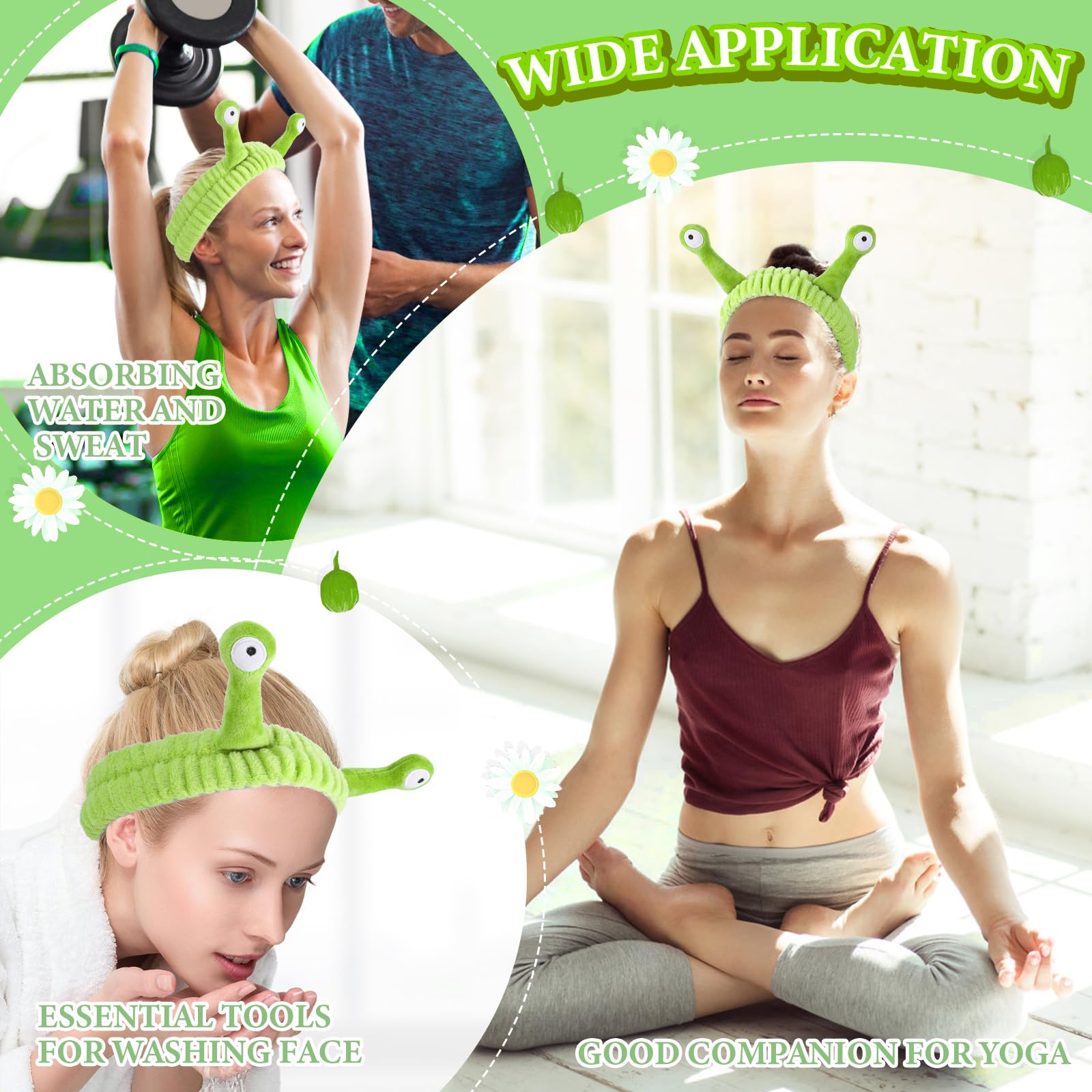 Molain headband held in hand to show compact size and foldable portability