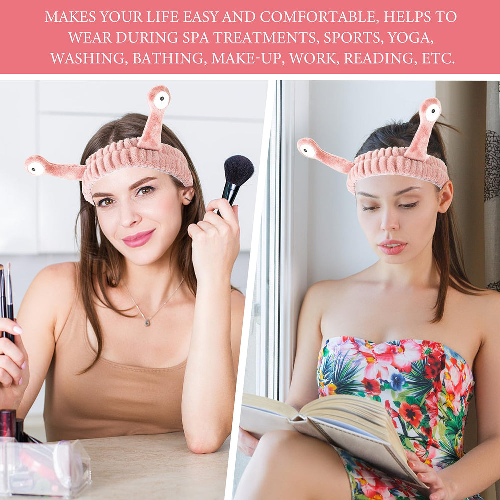 Molain headband worn during skincare routine keeping hair back and improving visibility