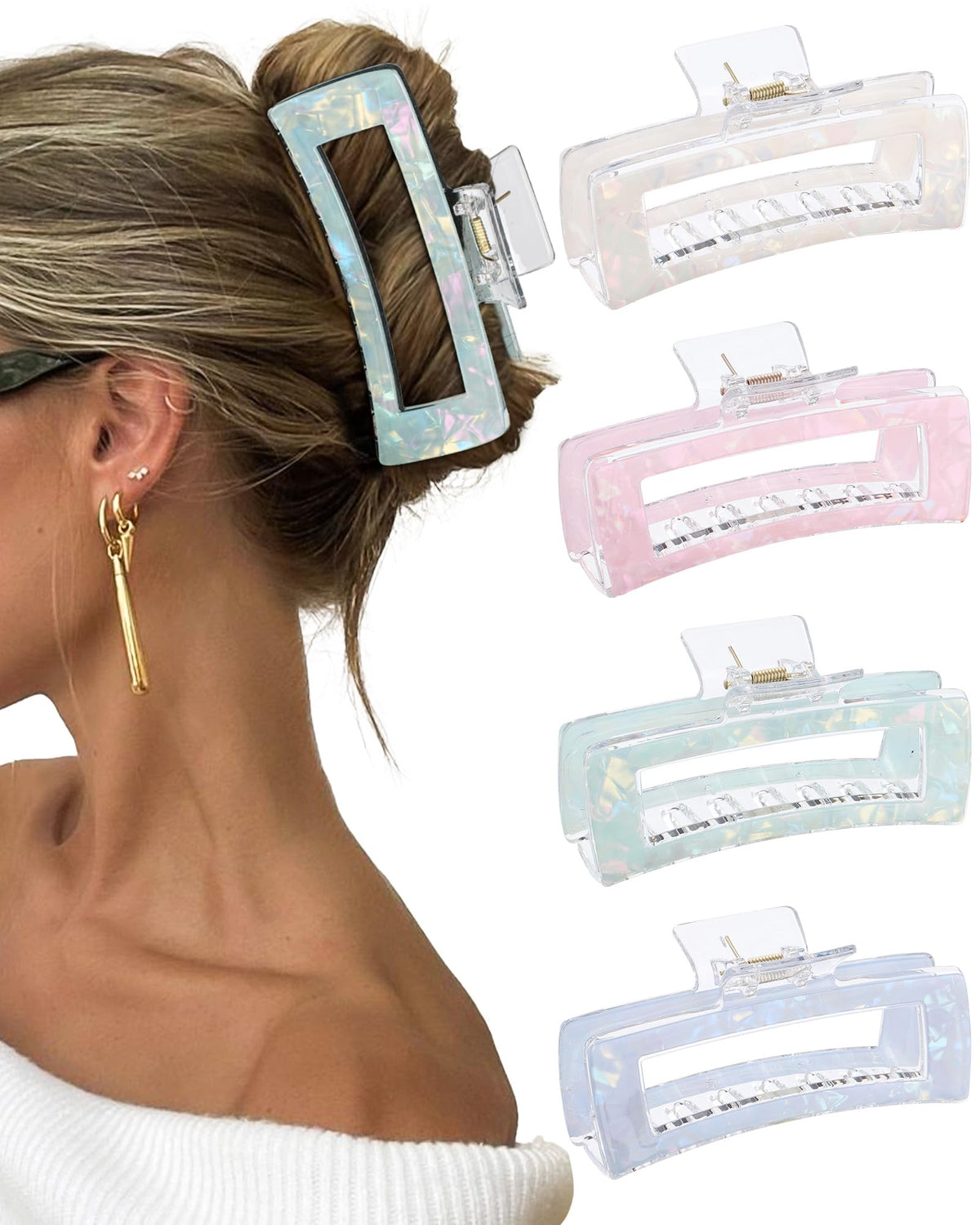 Molans front view of XL clip showing size and style benefit