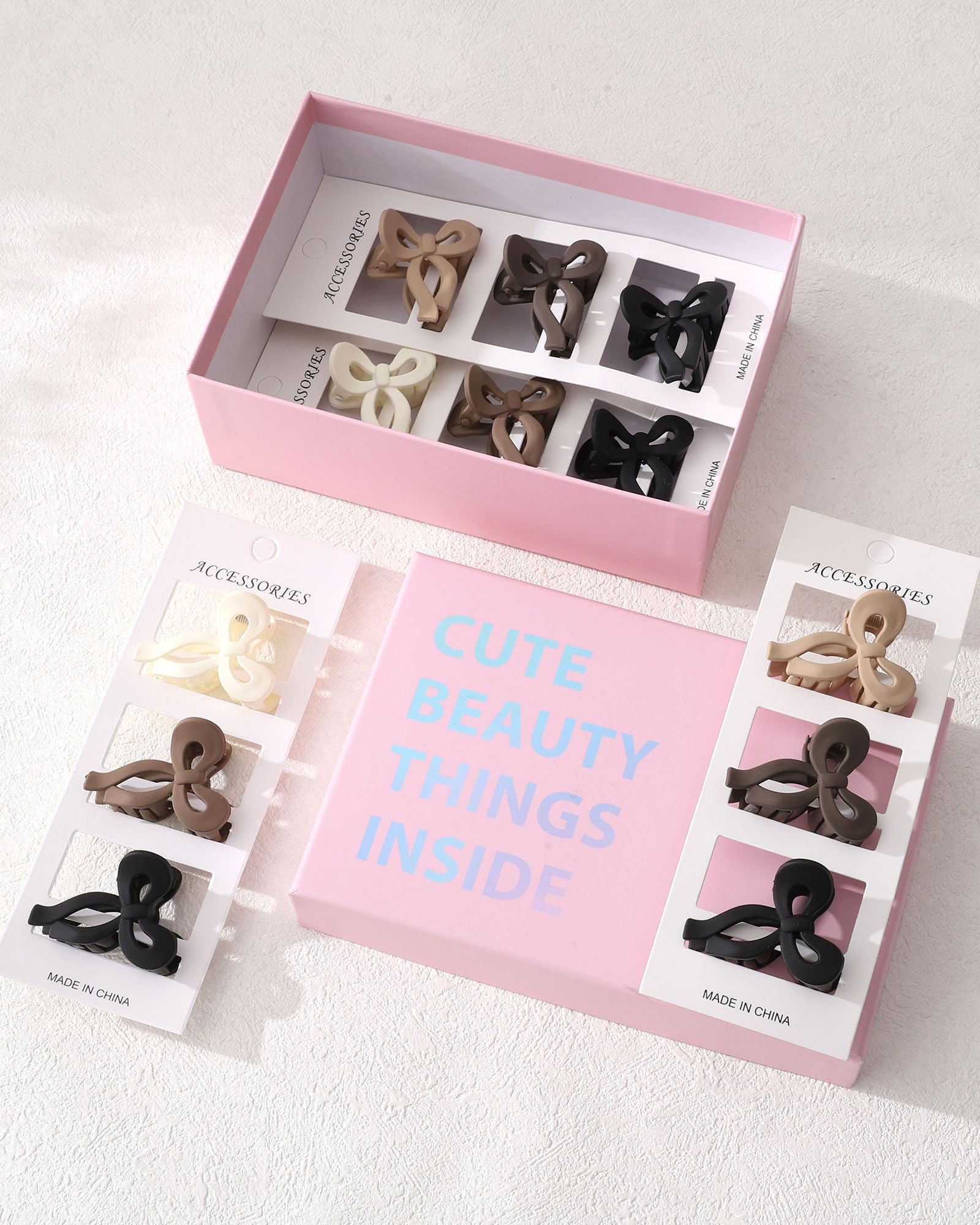 Molans open gift box with clips inside ready to give as present