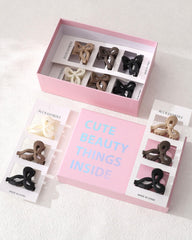 Molans open gift box with clips inside ready to give as present