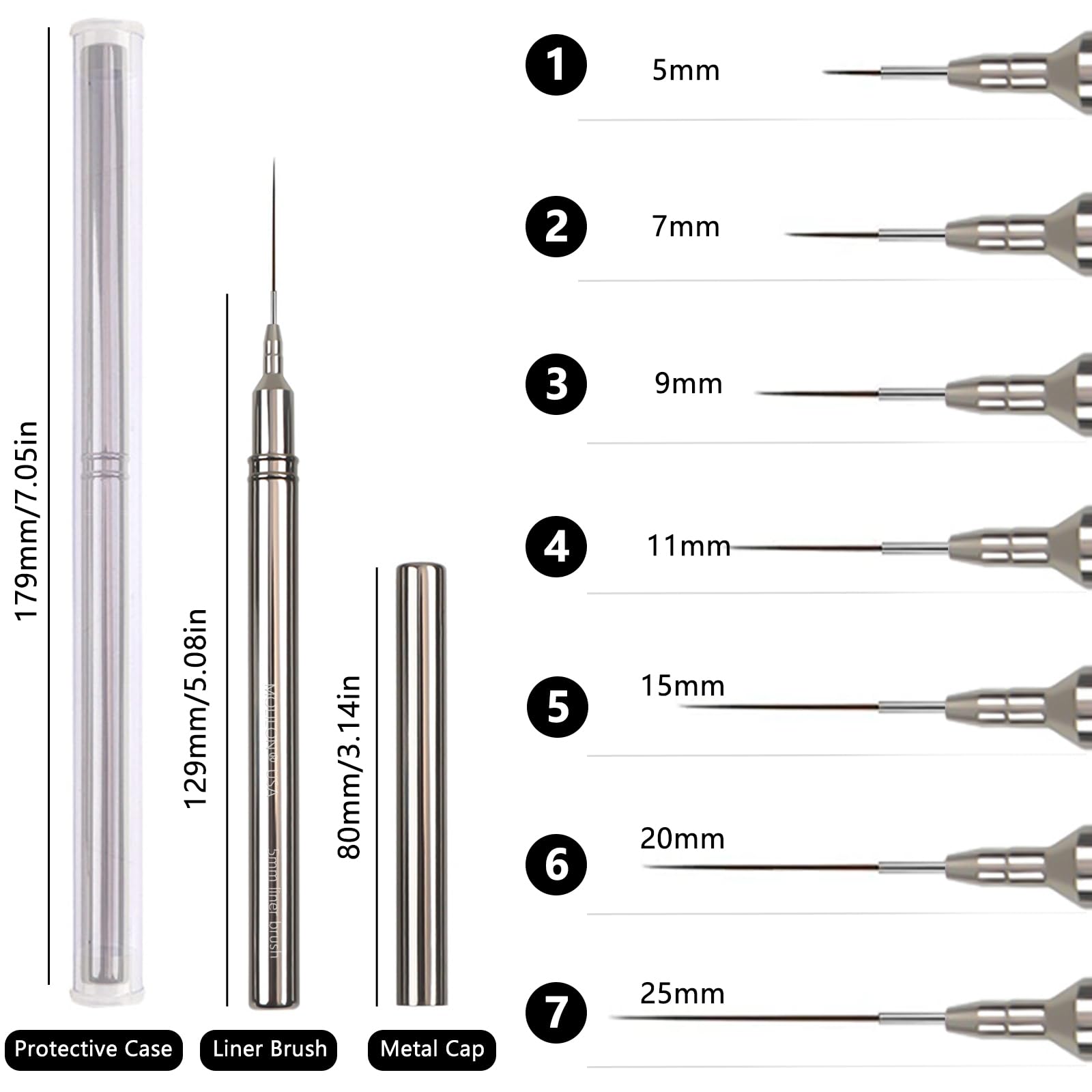 MOLILON nylon bristle tip macro holding polish cleanly
