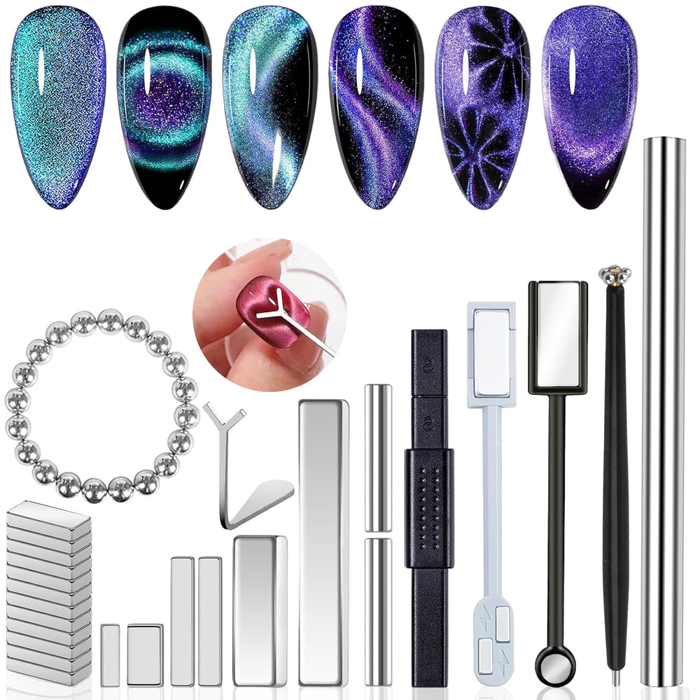 MOLILON front kit arrangement showing all 46 pieces for versatile nail art