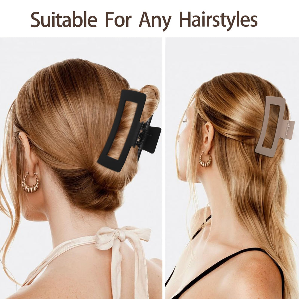 Molizummy clip holding half-up hairstyle demonstrating secure all-day wear benefit