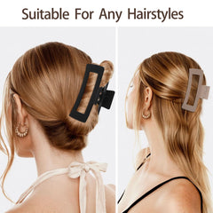 Molizummy clip holding half-up hairstyle demonstrating secure all-day wear benefit