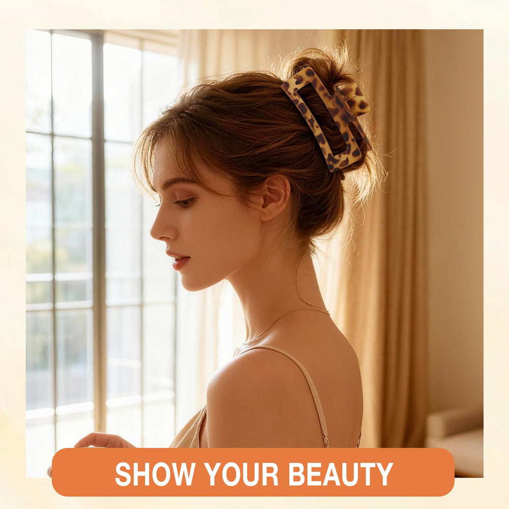 Molizummy holding a high bun on thick hair for comfortable all-day wear