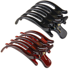 mollensiuer black and brown clips front view showing secure hold benefit