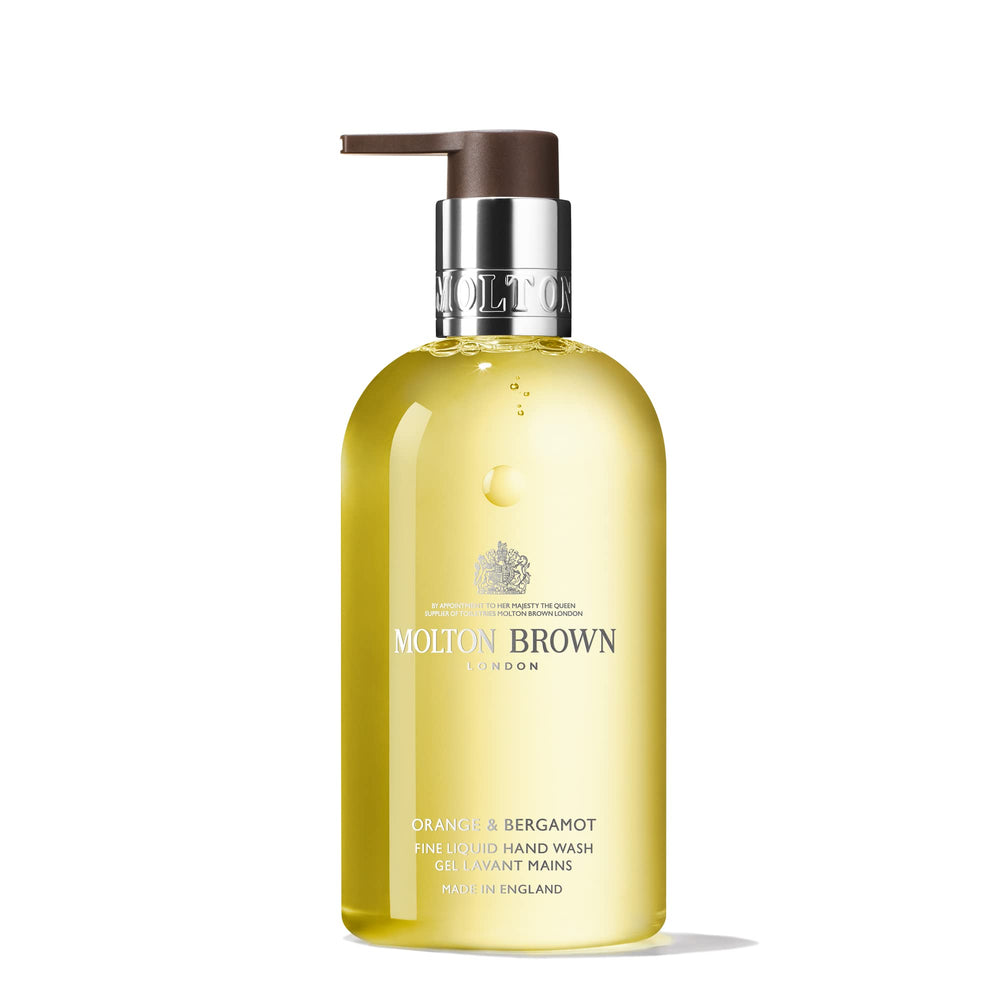 Molton Brown front bottle view showing citrus fragrance and elegant design benefit
