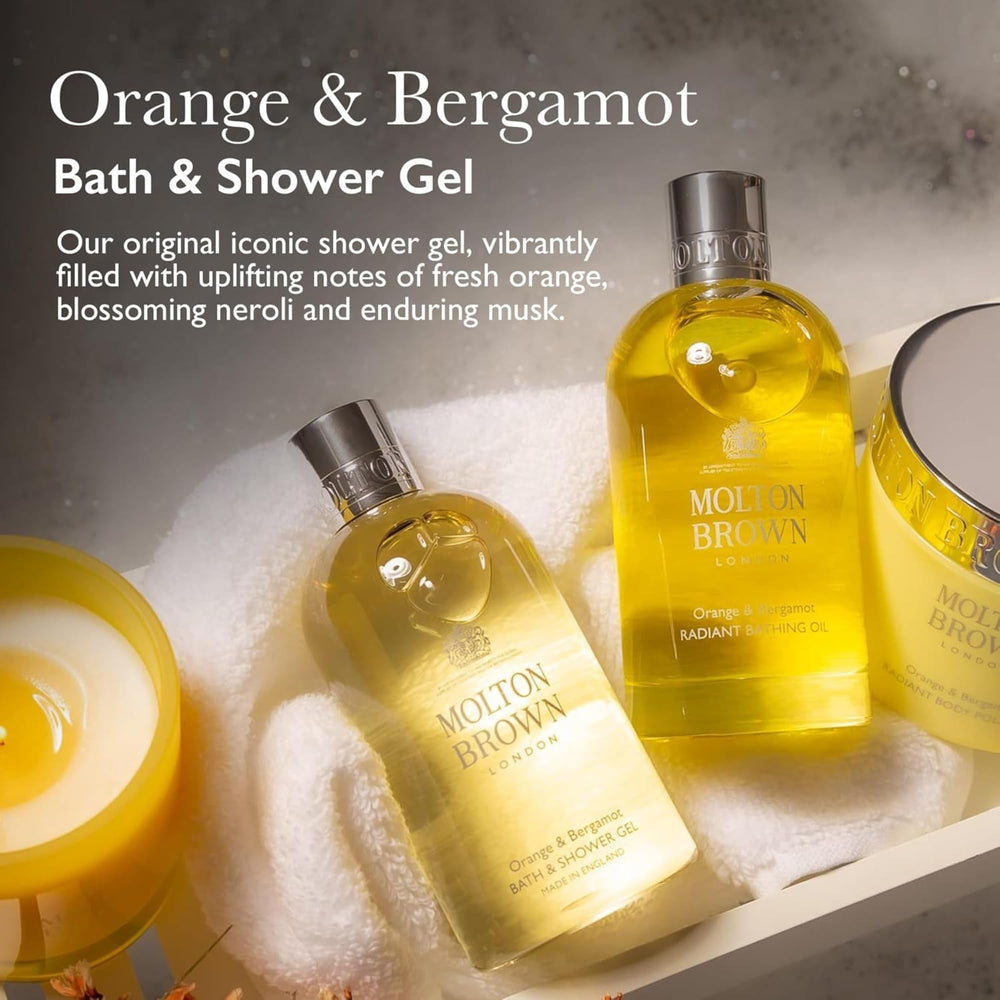 Molton Brown pump dispensing gel into hand for effortless lathering benefit