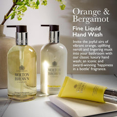 Molton Brown pump close-up highlighting easy dispensing and controlled use benefit