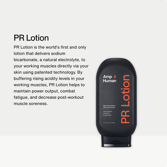 Momentous PR Lotion label close-up highlighting patented delivery benefit
