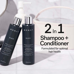 MONAT close-up pump displaying dispensing action for quick, no-fuss application