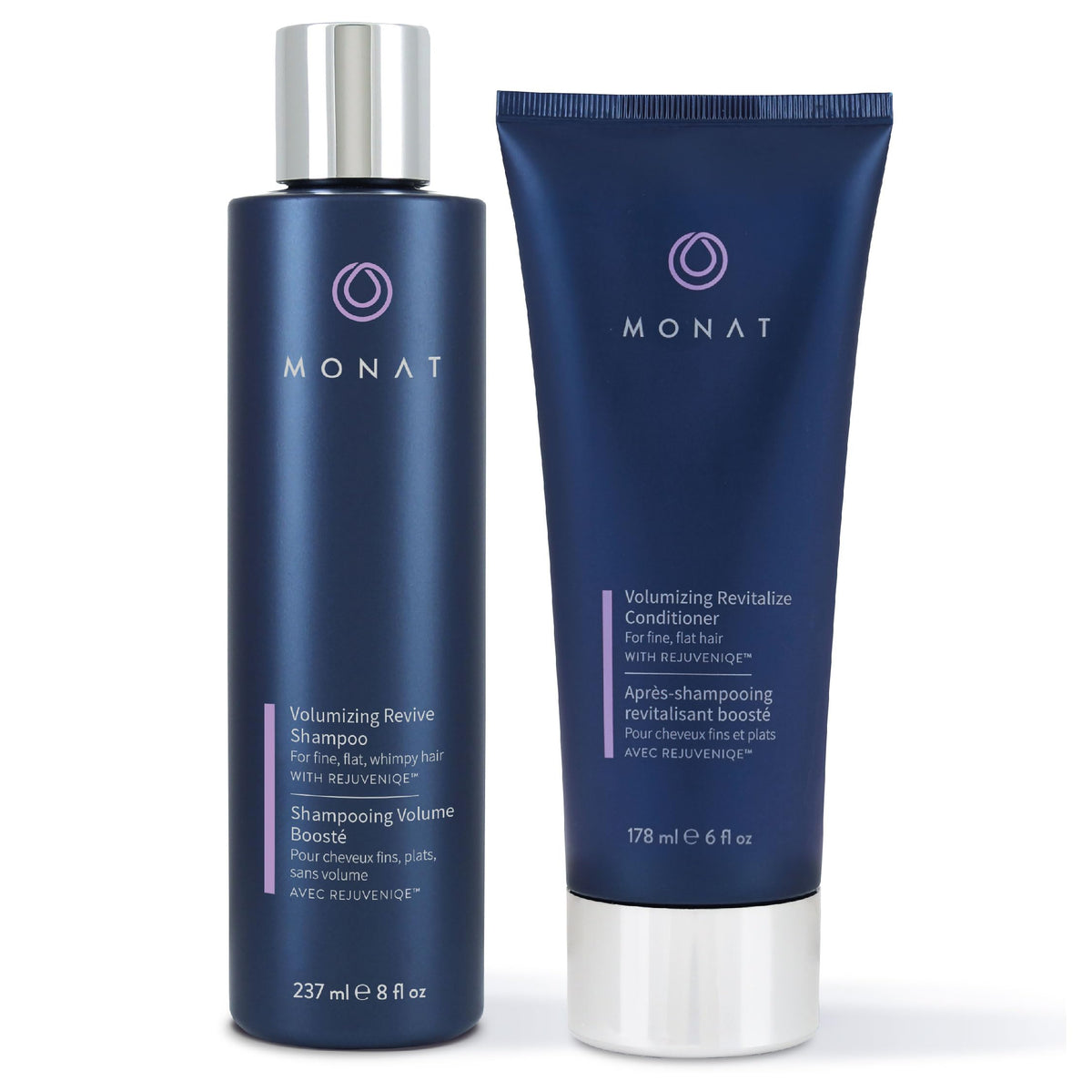 MONAT front packaging showing bottles and benefits