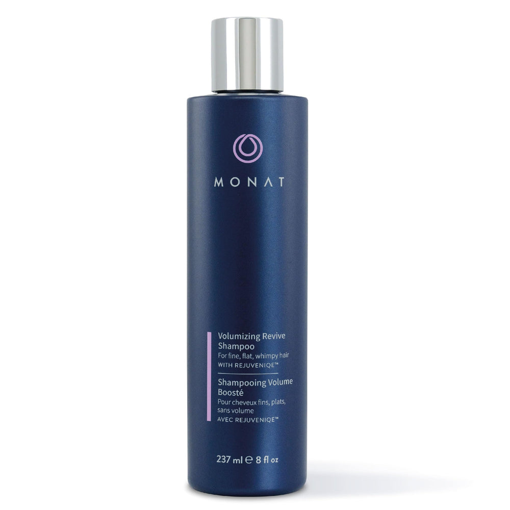 MONAT bottle front view showing volumizing shampoo benefits