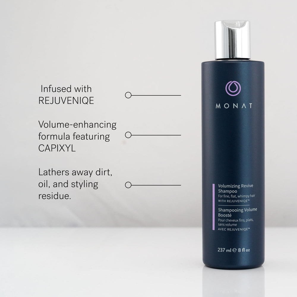 MONAT bottles beside ruler showing 8 oz and 6 oz sizes for scale