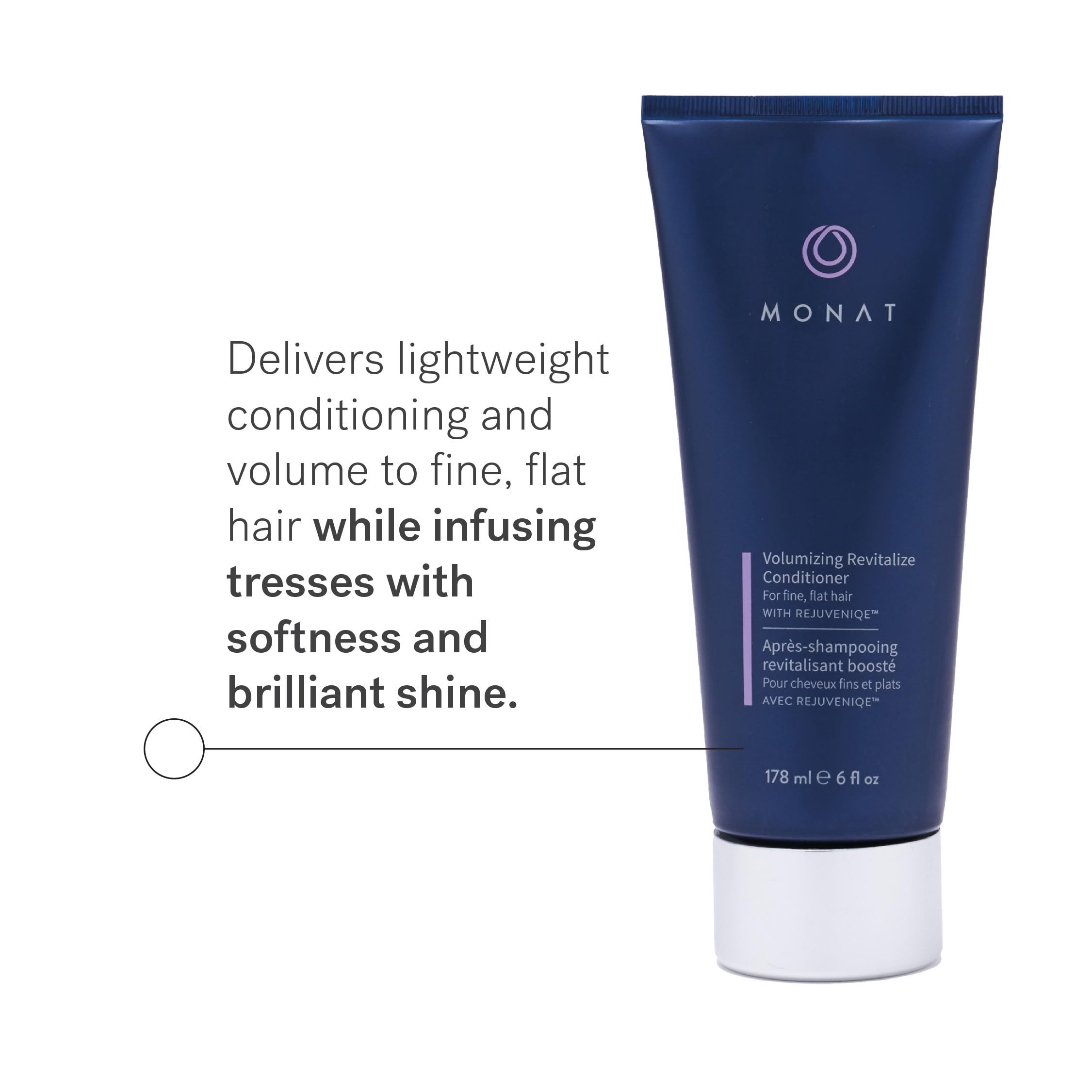 MONAT close-up of conditioner texture showing lightweight, non-greasy formula