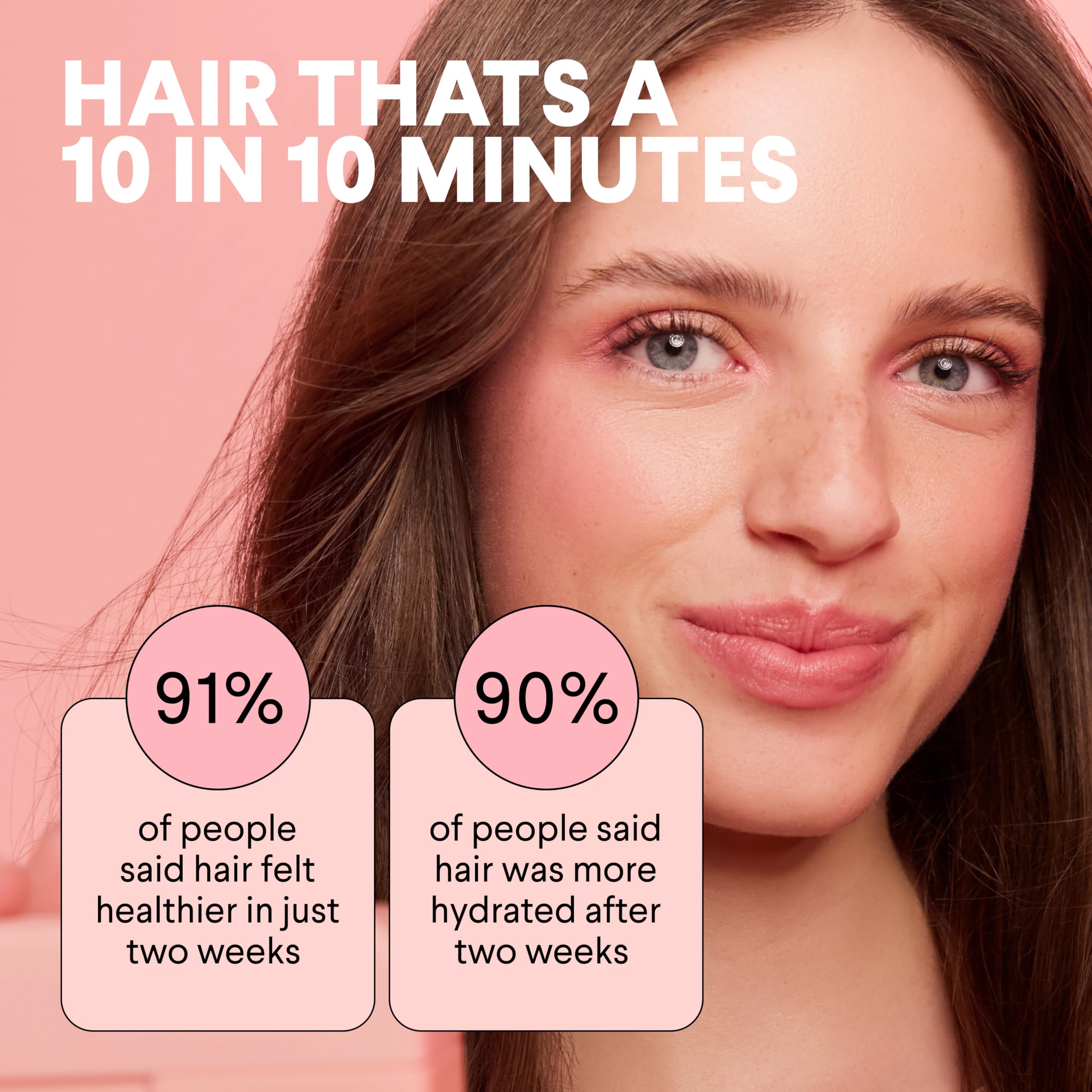 MONDAY HAIRCARE applying mask to wet hair showing improved manageability