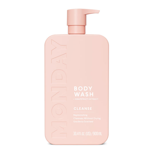 MONDAY HAIRCARE front bottle showing clean design and large 900ml size benefit