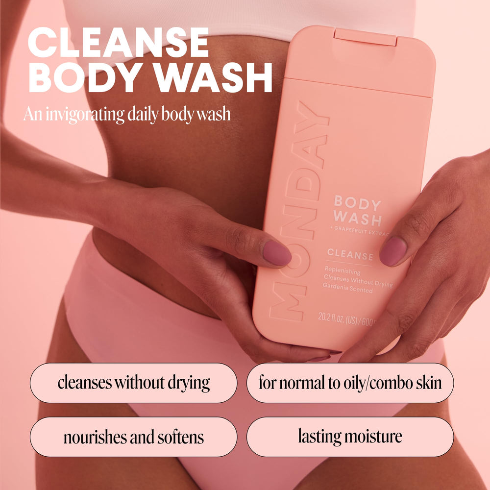 MONDAY HAIRCARE pump close-up demonstrating easy dispensing and controlled use
