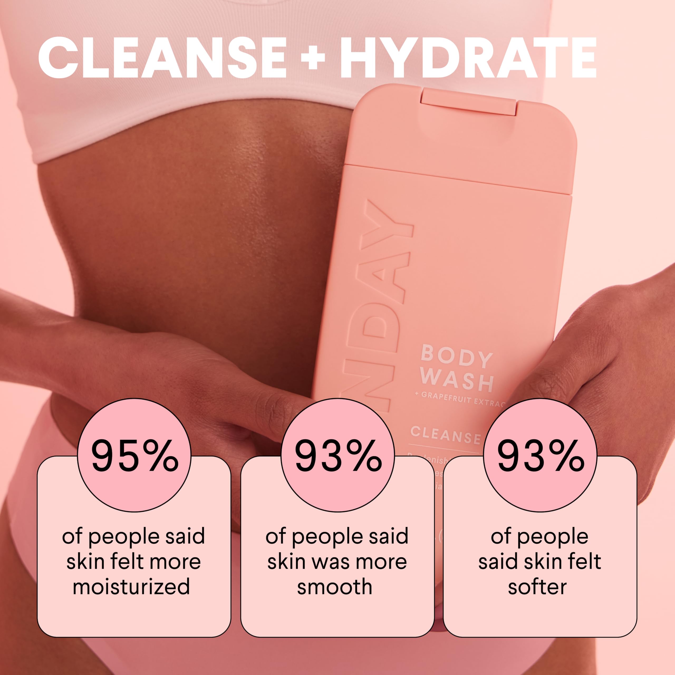 MONDAY HAIRCARE size comparison in hand showing value and substantial volume