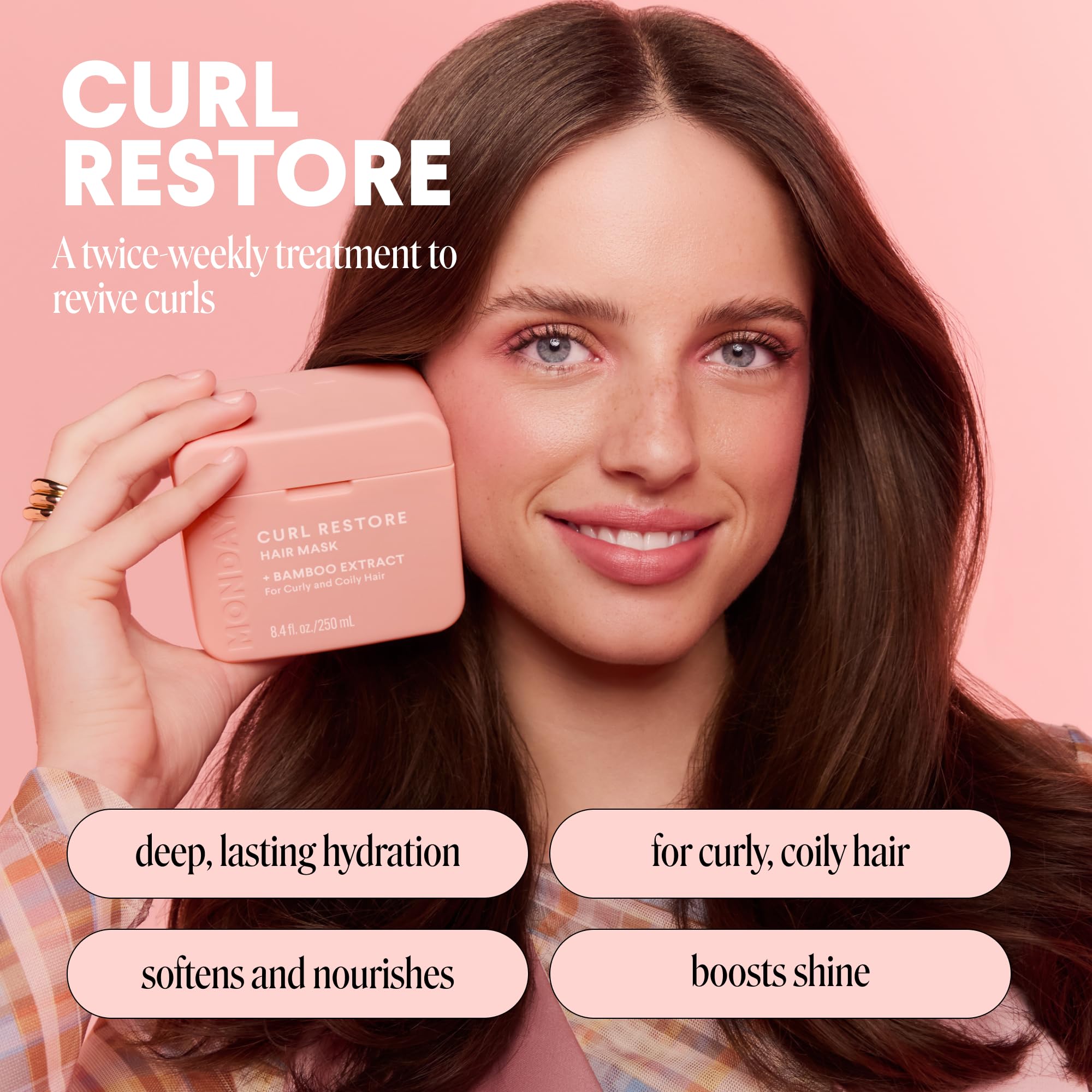 MONDAY HAIRCARE bamboo extract close-up highlighting natural hydration