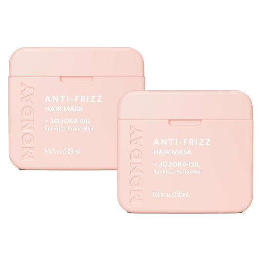 MONDAY HAIRCARE front packaging shows dual 250 mL jars and product benefits