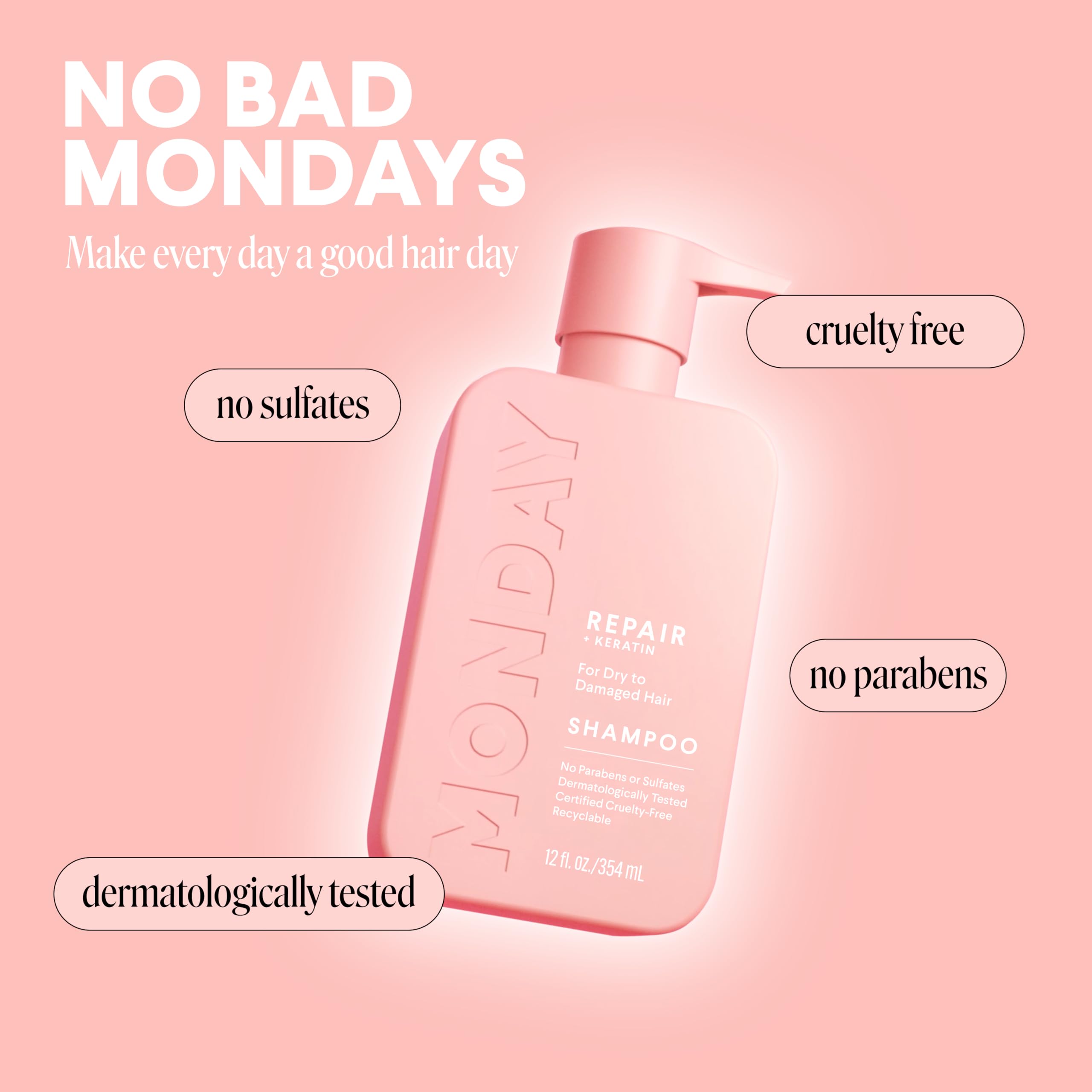MONDAY HAIRCARE Leaping Bunny cruelty-free badge highlighting ethical, animal-friendly brand