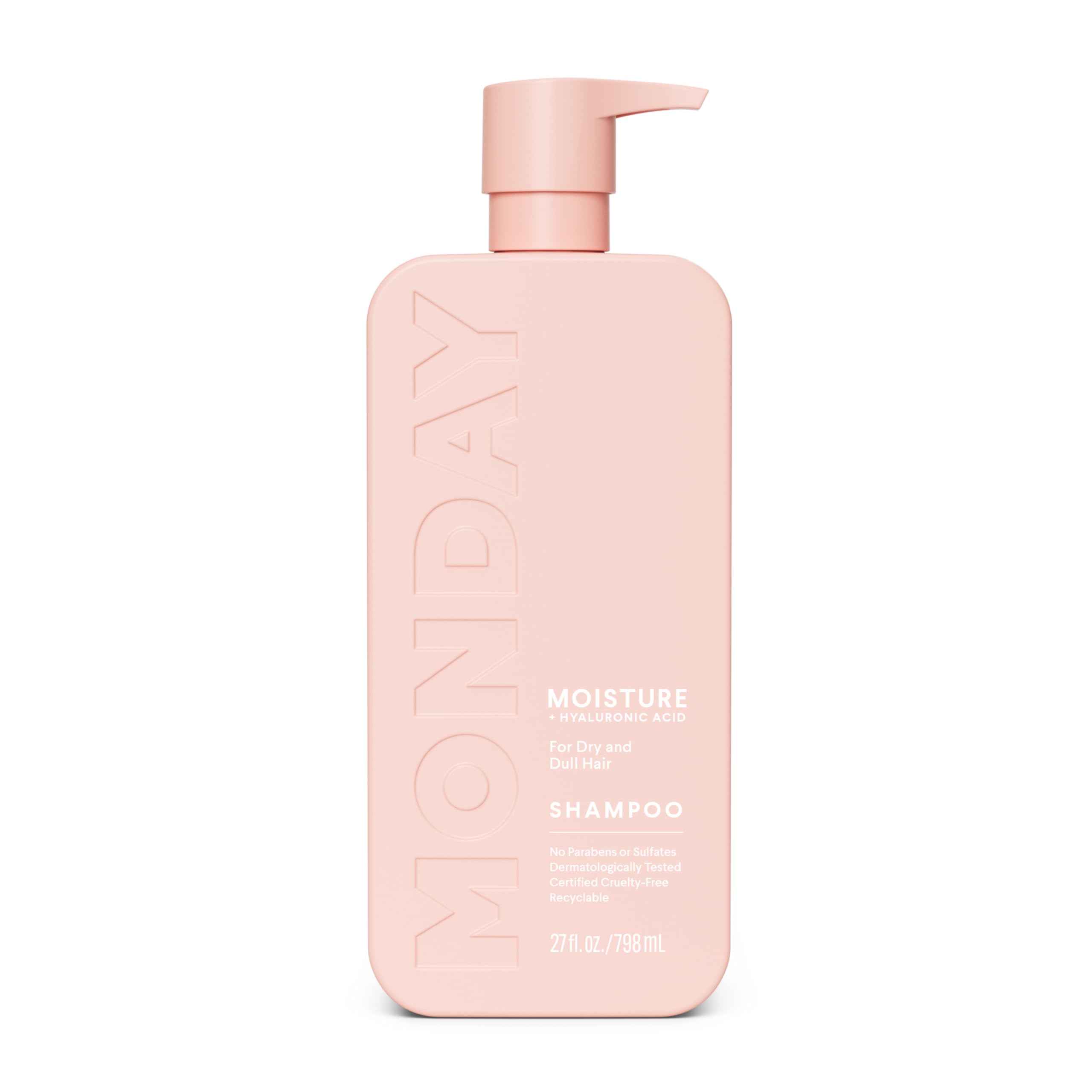 MONDAY HAIRCARE front bottle shot showing label and benefits
