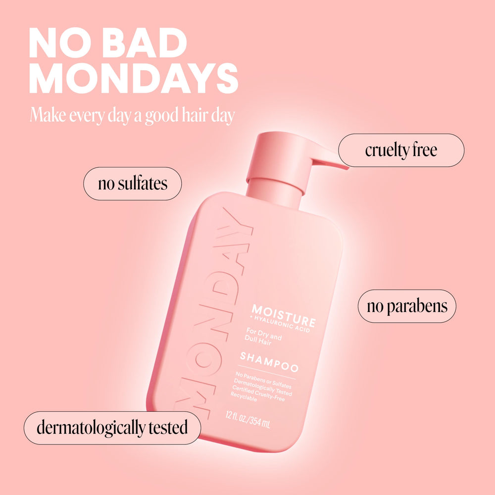 MONDAY HAIRCARE in-shower application showing smooth coverage and rinse-off