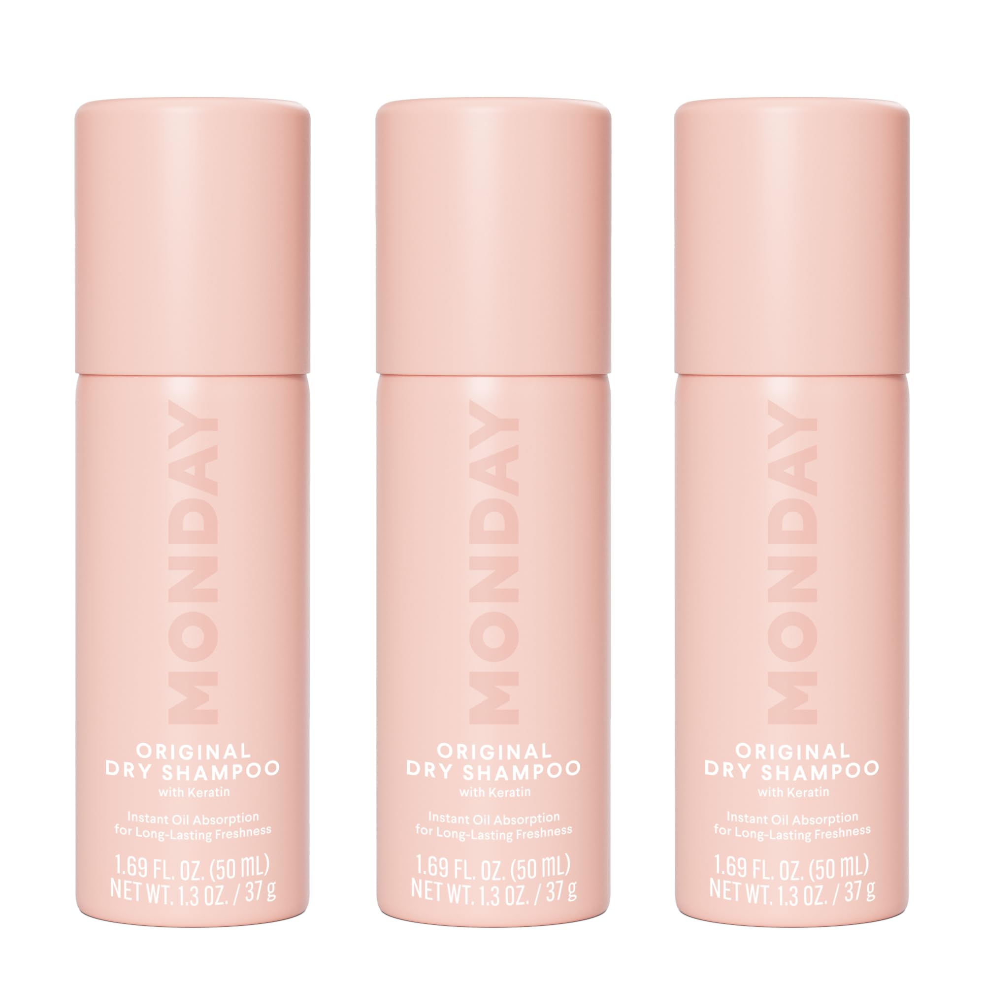 MONDAY HAIRCARE front packaging shows product and scent benefits