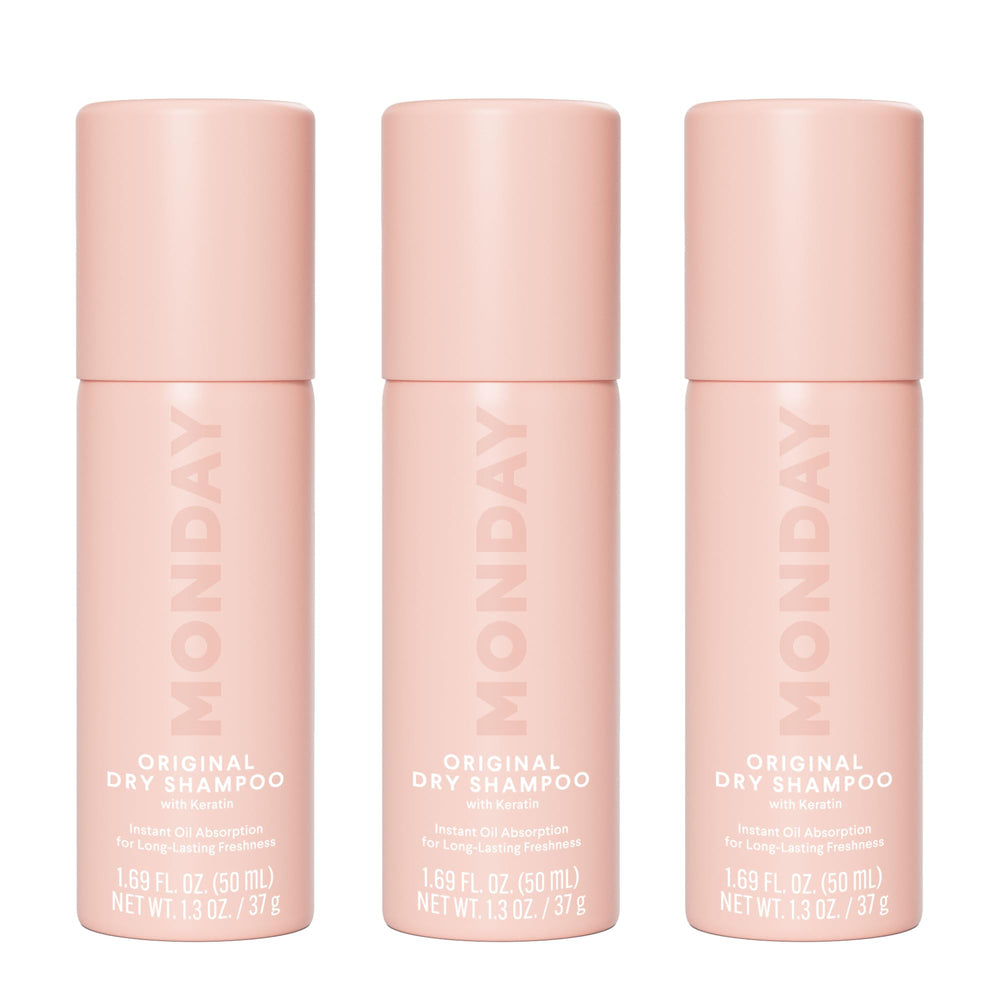 MONDAY HAIRCARE front packaging shows product and scent benefits