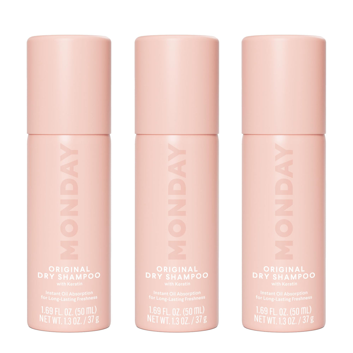 MONDAY HAIRCARE front packaging shows product and scent benefits