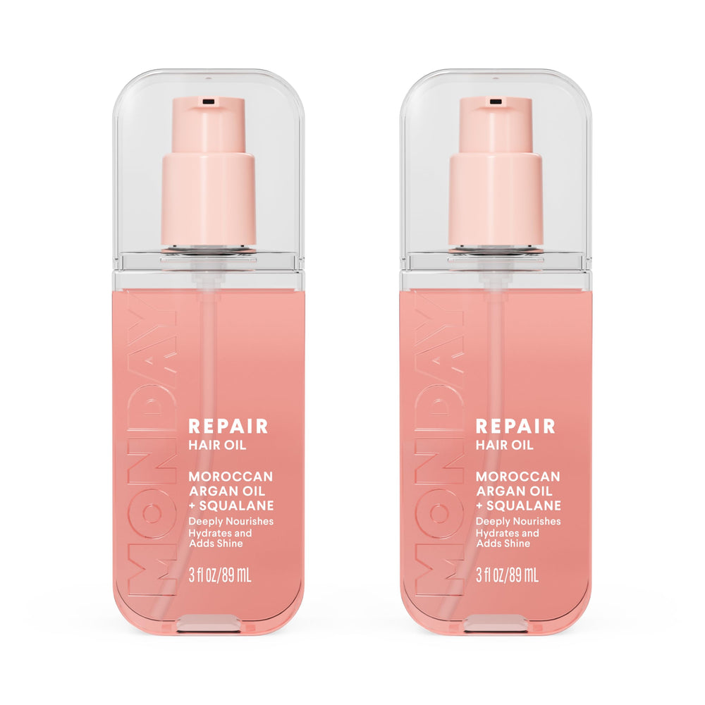 MONDAY HAIRCARE front packaging showing clean bottle and benefits