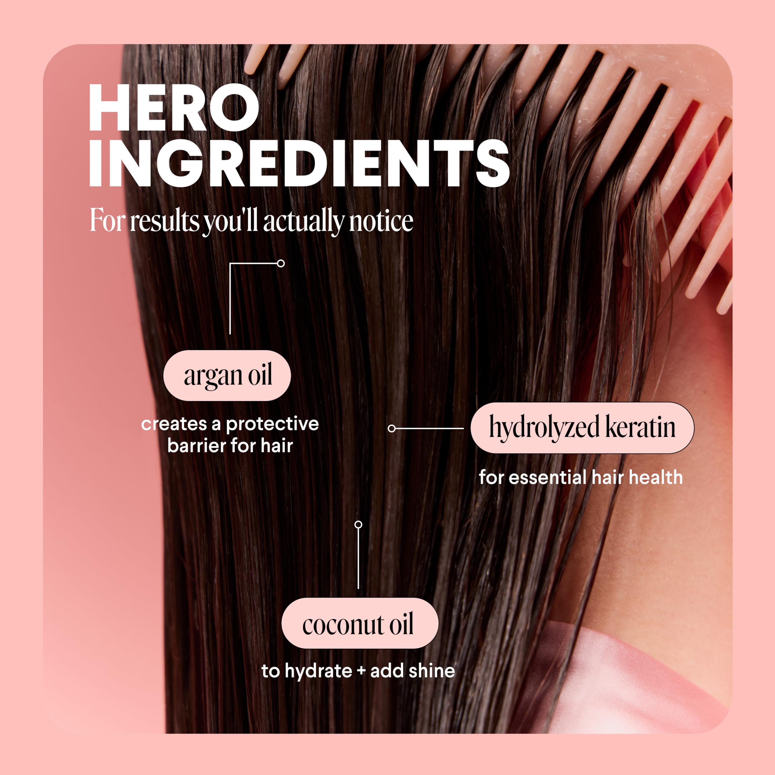 MONDAY HAIRCARE REPAIR Leave-In nozzle detail showing lightweight heat protection benefit