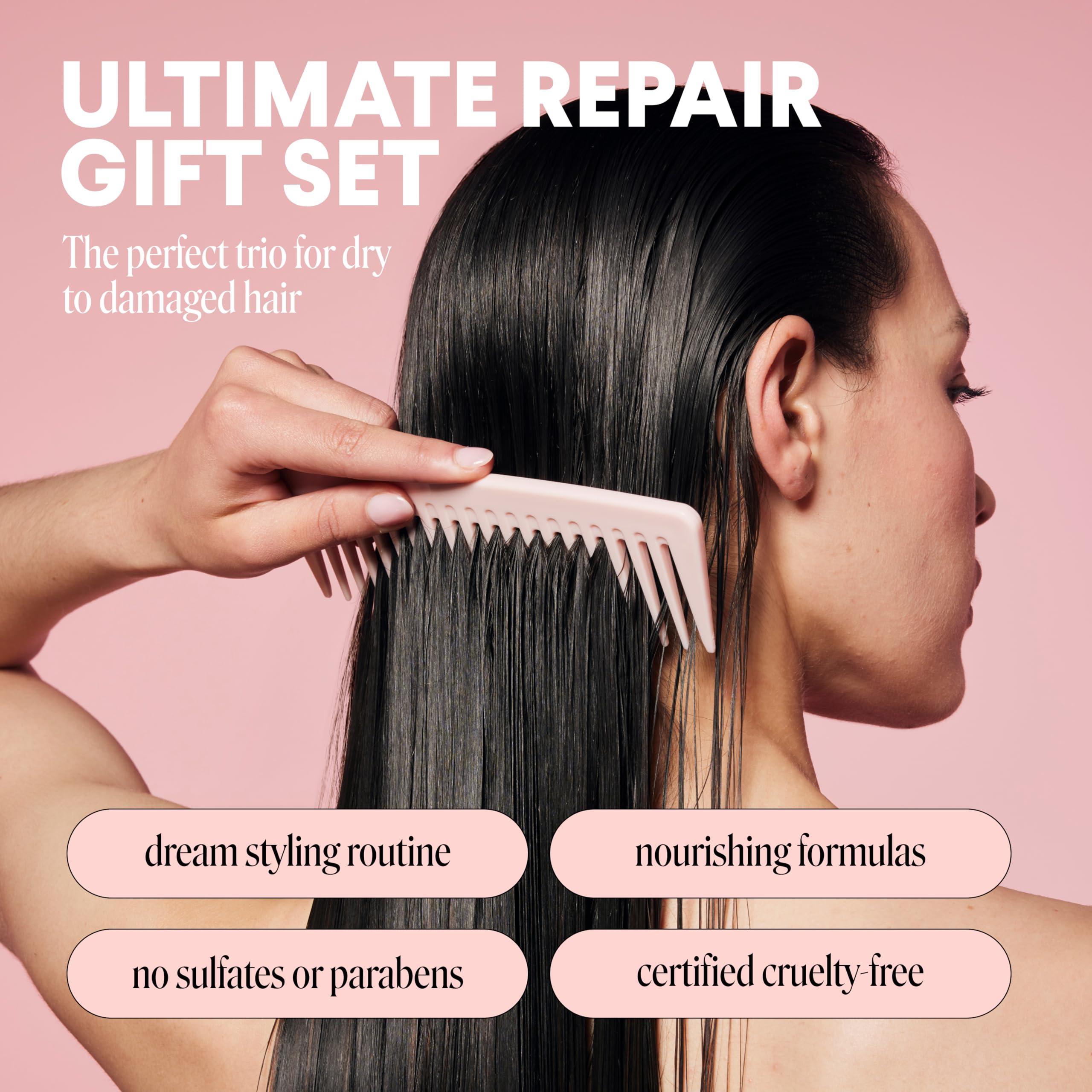 MONDAY HAIRCARE REPAIR Shampoo pump close-up for easy, controlled cleansing benefit