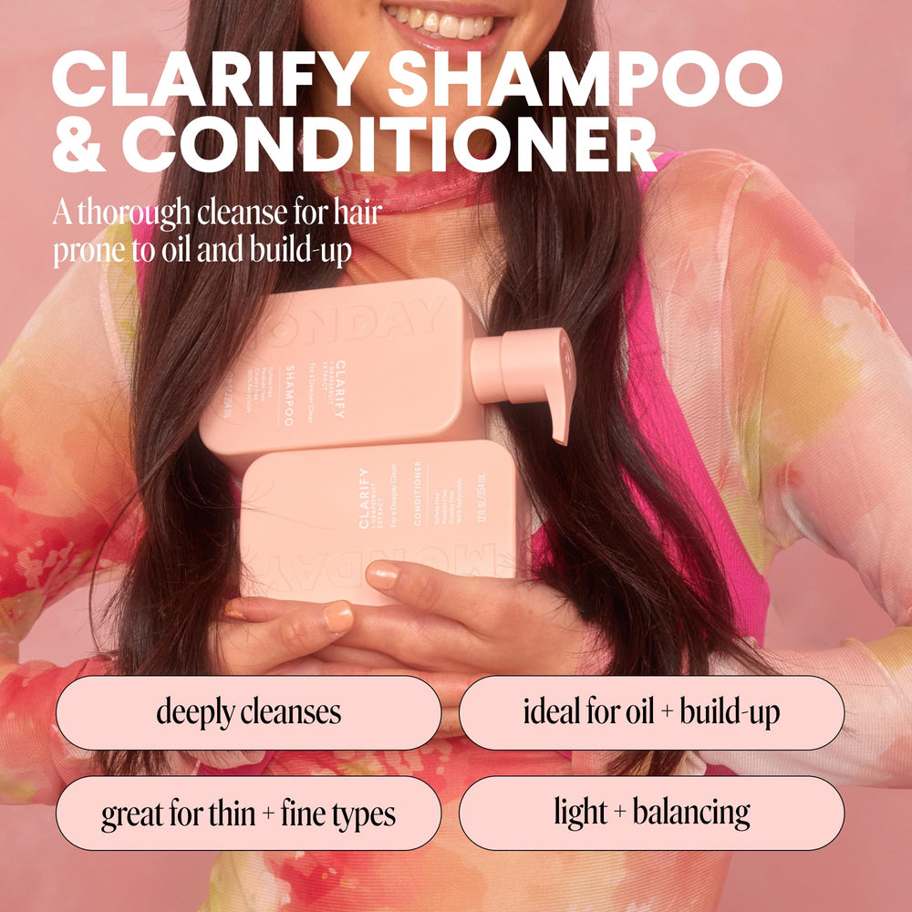 MONDAY HAIRCARE shampoo pump top for easy dispensing benefit