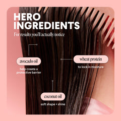MONDAY HAIRCARE conditioner applied to wet hair improves detangling