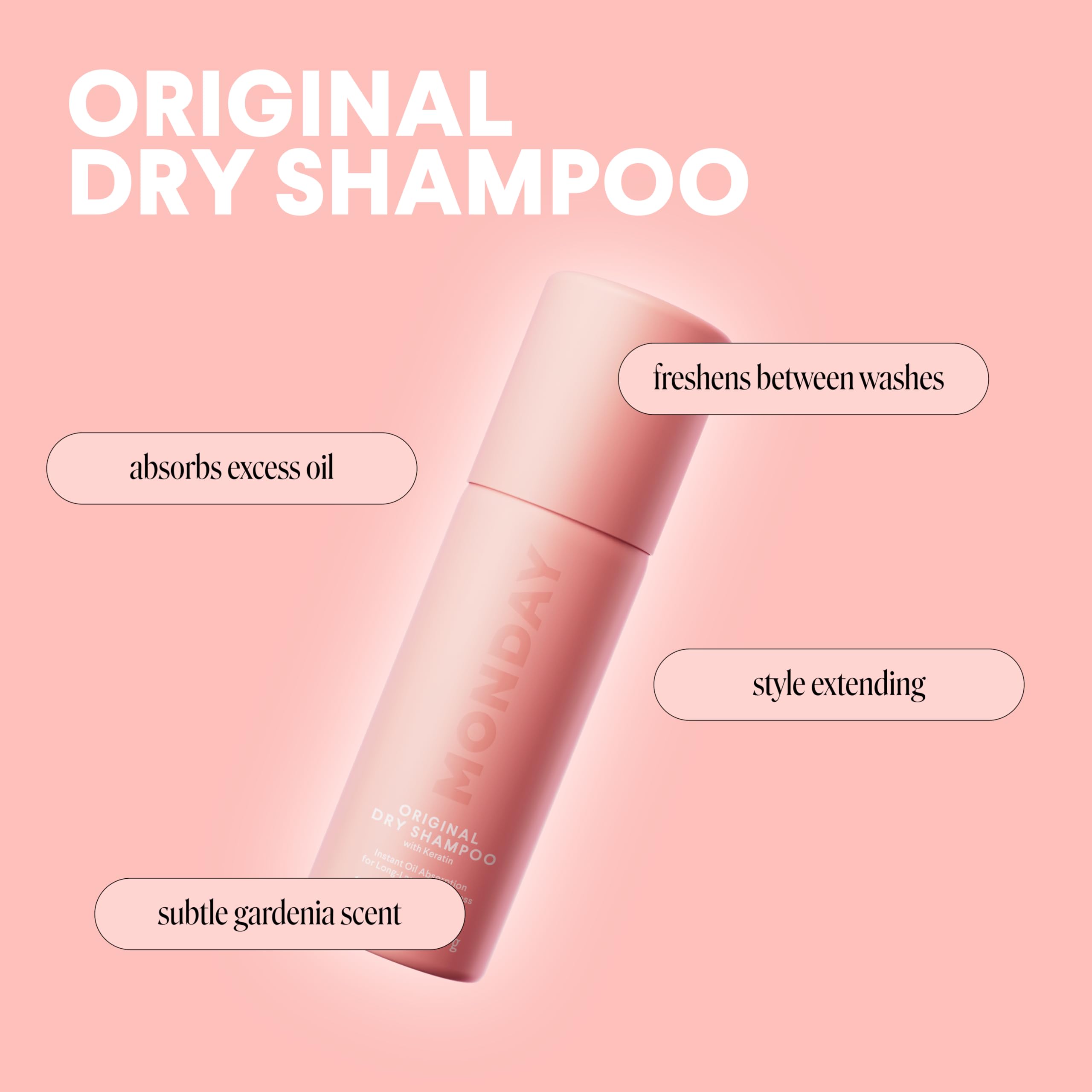 MONDAY HAIRCARE nozzle close-up demonstrating even spray control
