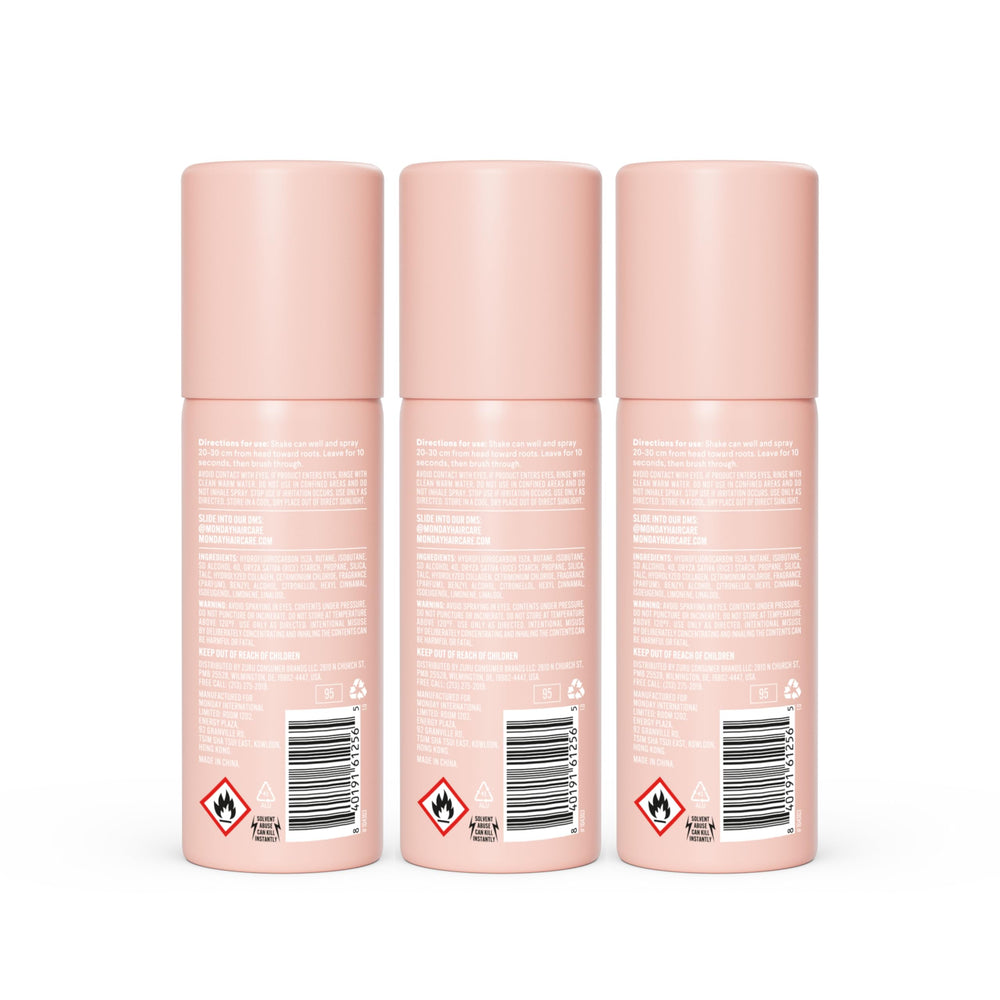 MONDAY HAIRCARE recyclable can detail emphasizing eco-friendly packaging and responsible choice