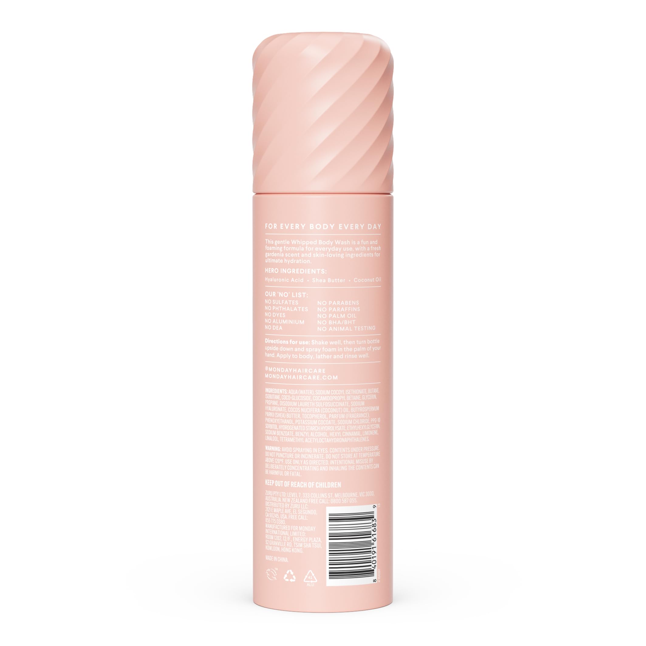 MONDAY HAIRCARE skin after rinse showing soft smooth hydrated finish