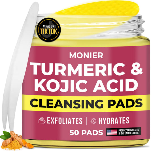 MONIER front packaging of turmeric kojic pads showing brand and benefits