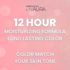 MOODmatcher close-up cream swatch illustrating color-change potential and payoff benefit