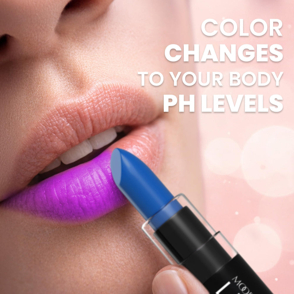 MOODmatcher closeup of lips revealing adapted shade and flattering result