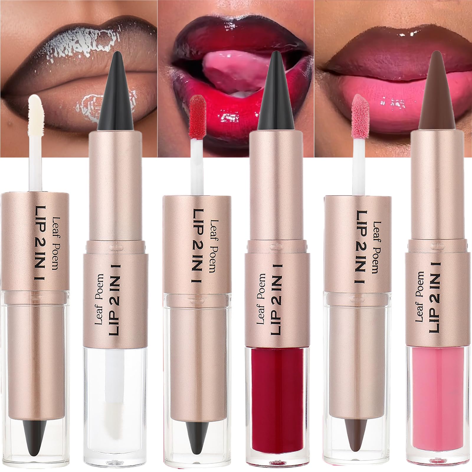 MooGlamor front packaging showing three dual-ended lipsticks for easy selection